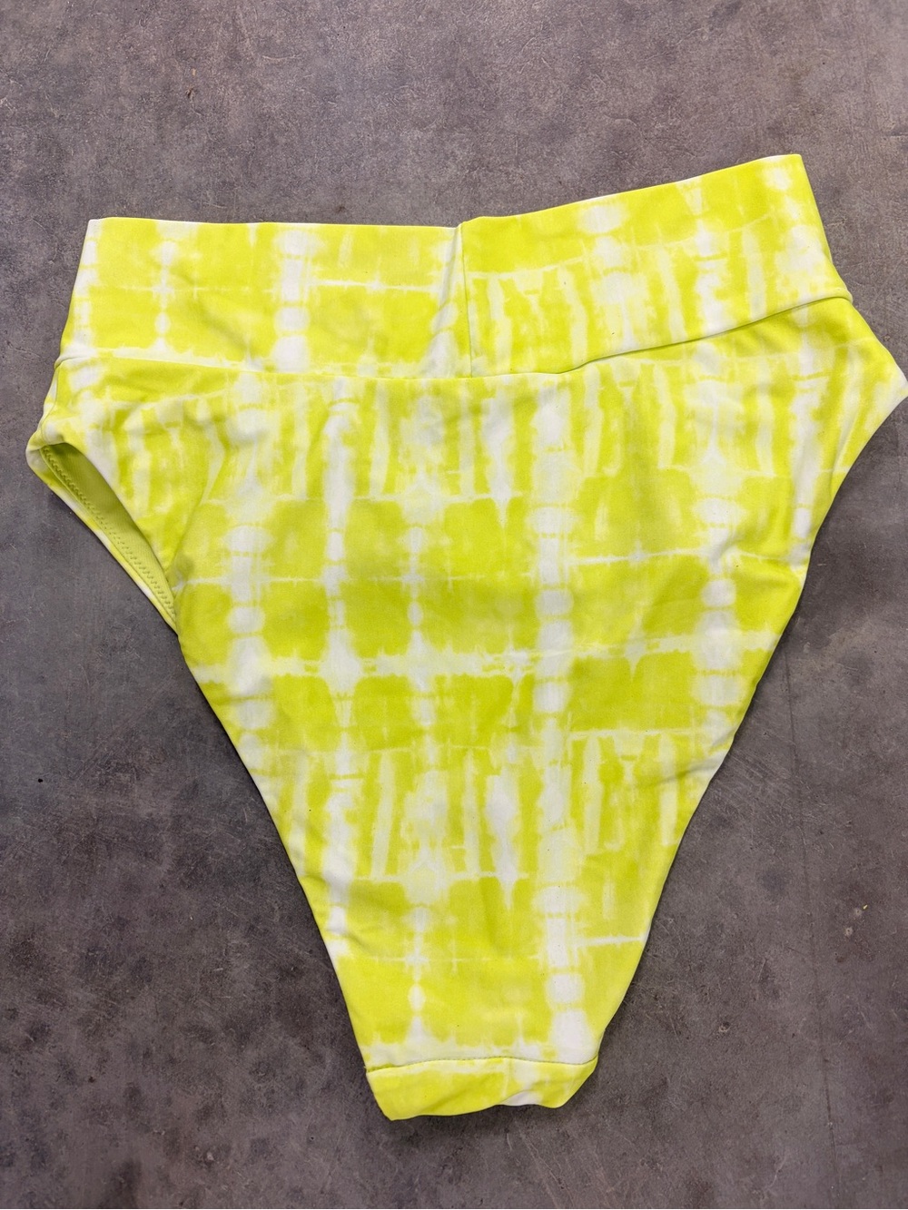 aerie Two-Pack High-Waist Bikini Bottoms - Neon Yellow & Tan Floral - Picture 4 of 6